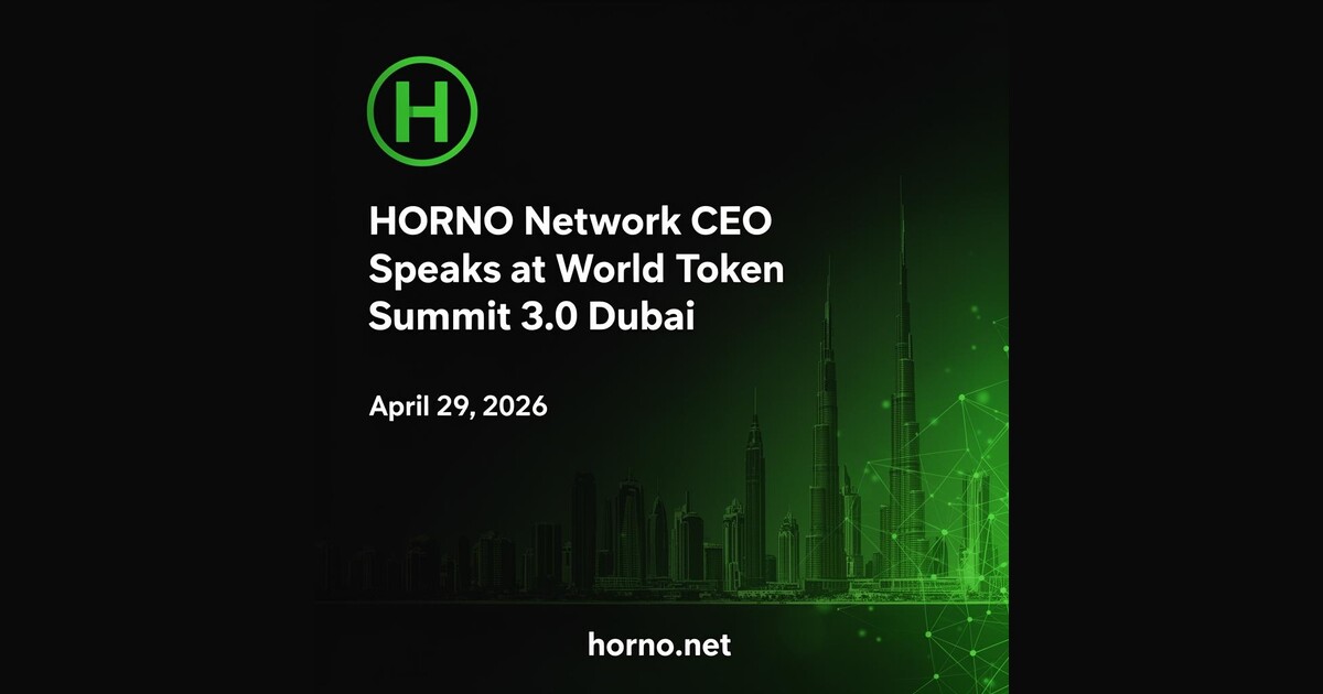 HORNO Blockchain CEO to Present at World Token Summit · Dubai · April 2026